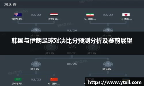 韩国与伊朗足球对决比分预测分析及赛前展望
